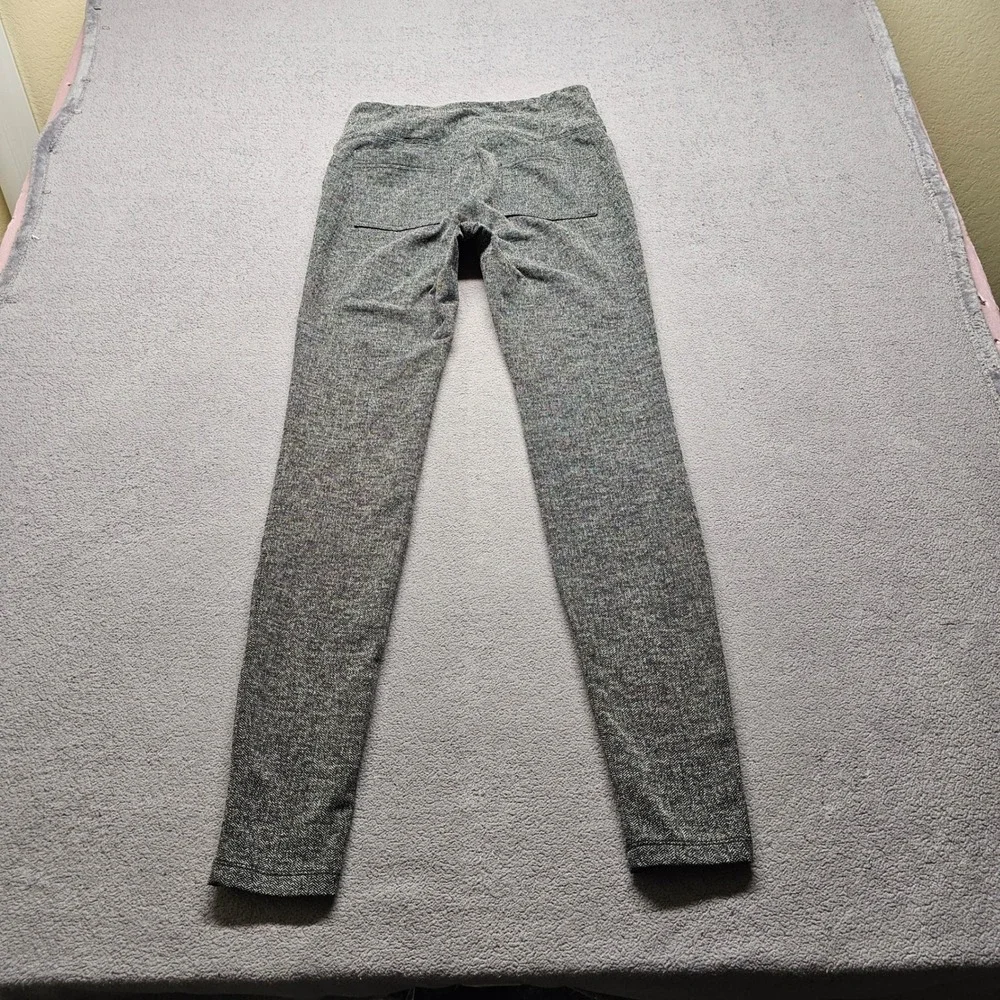 Athleta High Rise Herringbone Tight Leggings Womens MT Grey Black S/349156